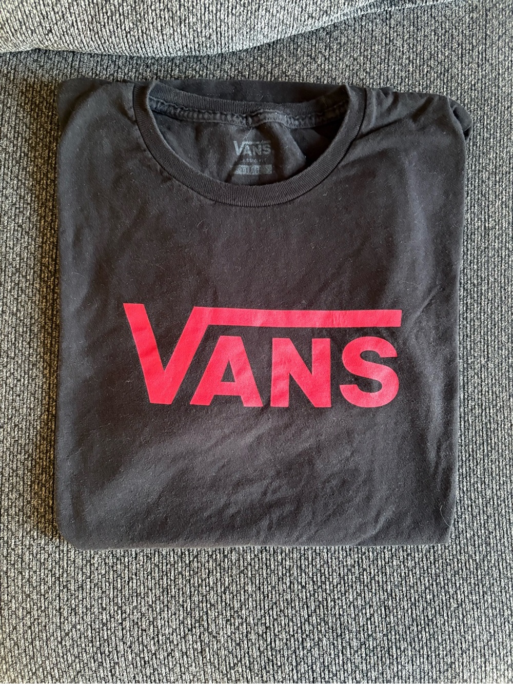 Vans Black T-Shirt with Subtle Gray Logo